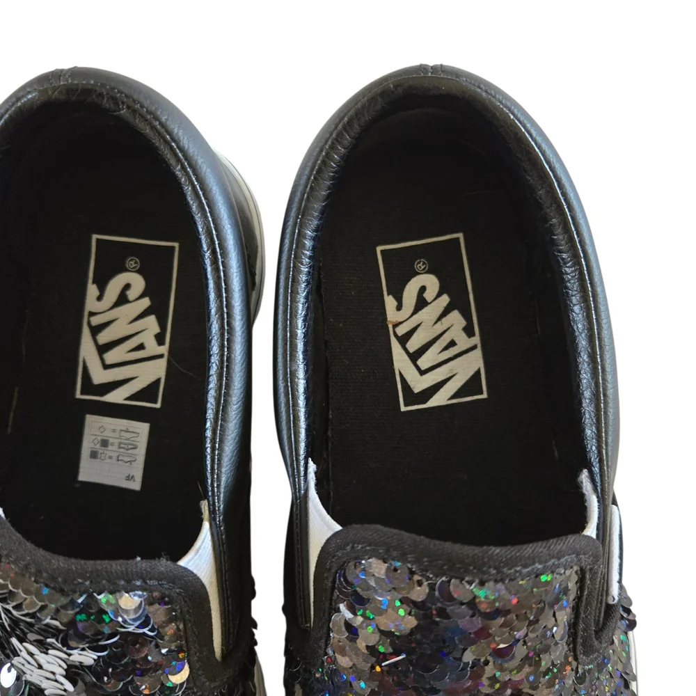 Vans Black‎ Sequin Slip-On Sneakers - Picture 5 of 11